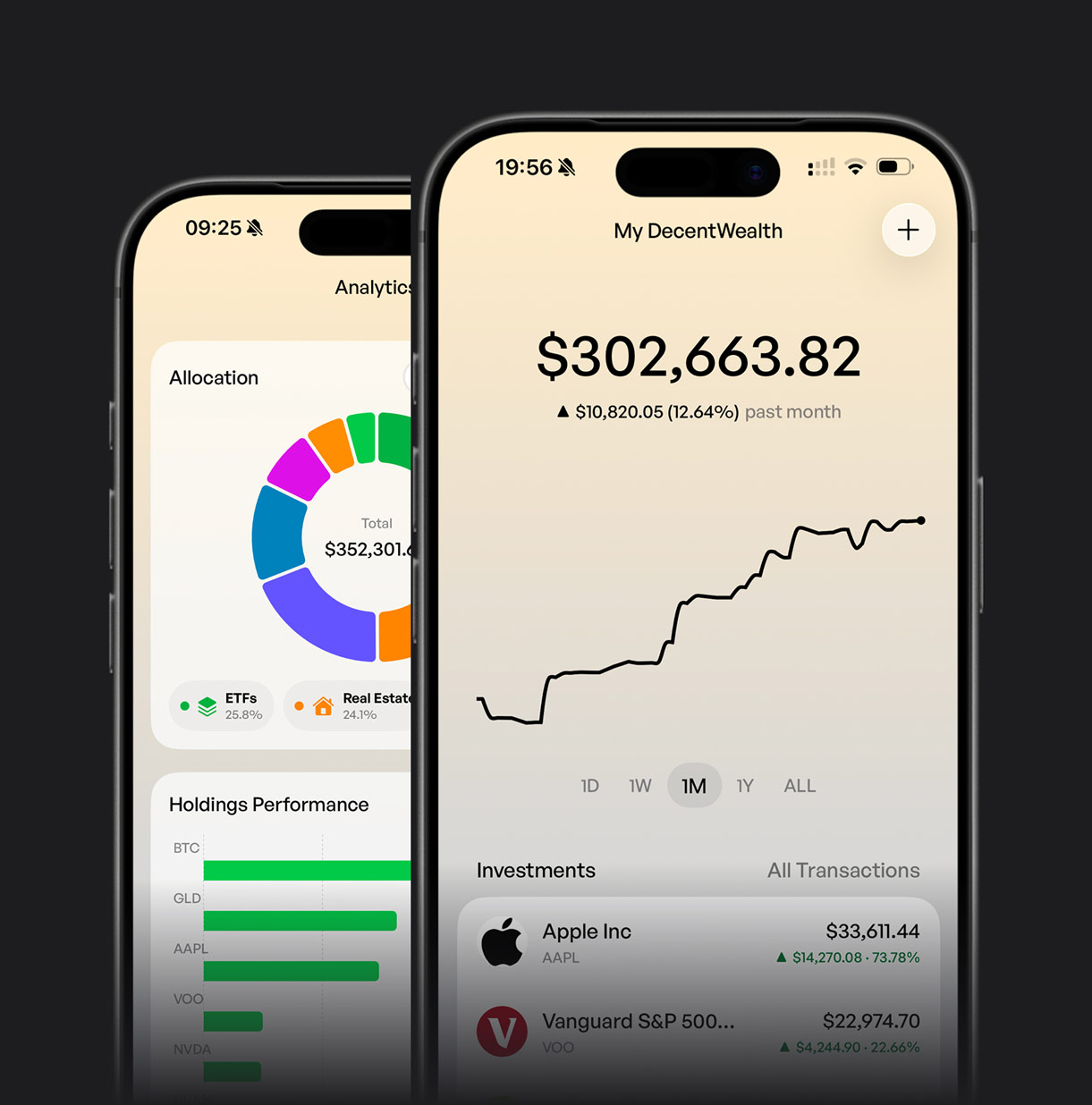 DecentWealth portfolio tracker app